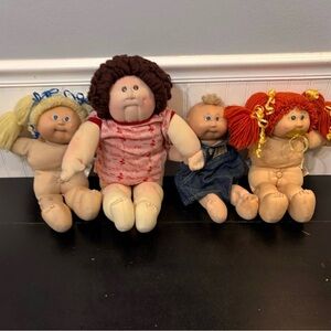 Vintage 1980s-90s Hasbro Cabbage Patch Kids Girl Doll lot of 4